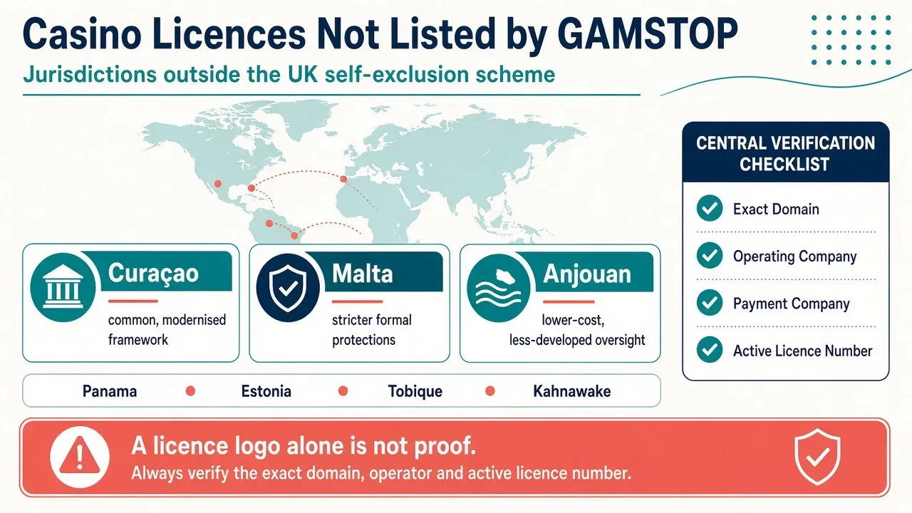 Casino Licences Not Listed by GAMSTOP